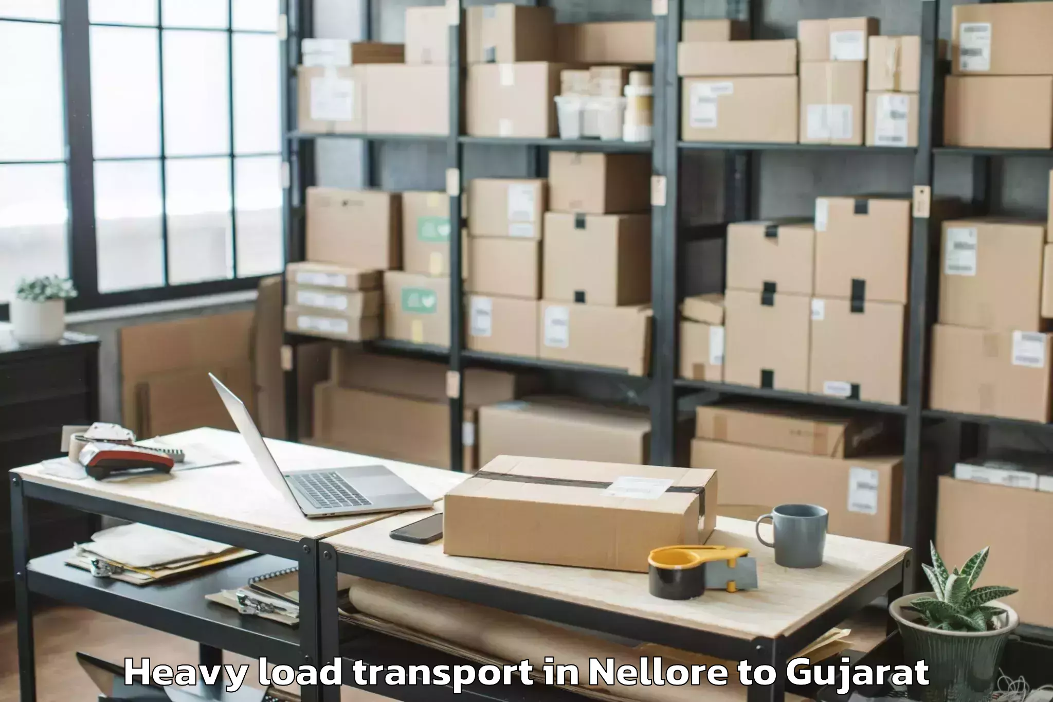 Easy Nellore to Abhilashi University Rajkot Heavy Load Transport Booking